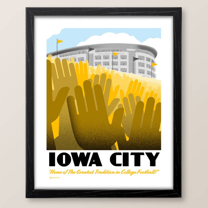 Iowa City Wave Print for wholesale by Bozz Prints