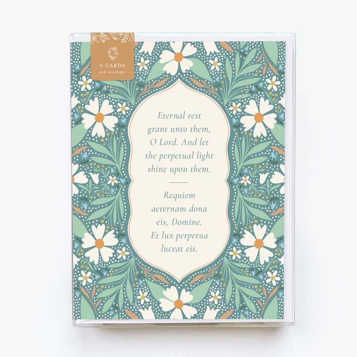 Eternal Rest Sympathy Card - Æske med 6 for engroshandel hos Gratia Design Co.