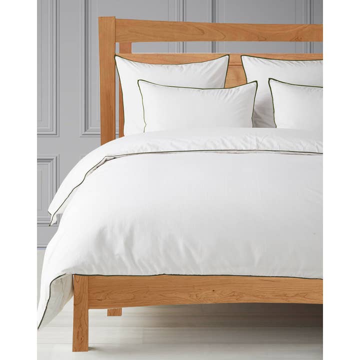 500TC Sateen Cotton Sheet Set With Olive Piping - Release 5 for wholesale by Bedlam