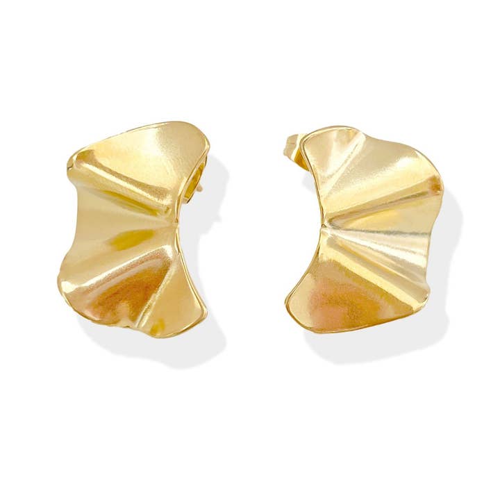 MAI DESIREE – Brincos de pino por atacado – BRINCO ONDULADO EM OURO JACQUELINE1