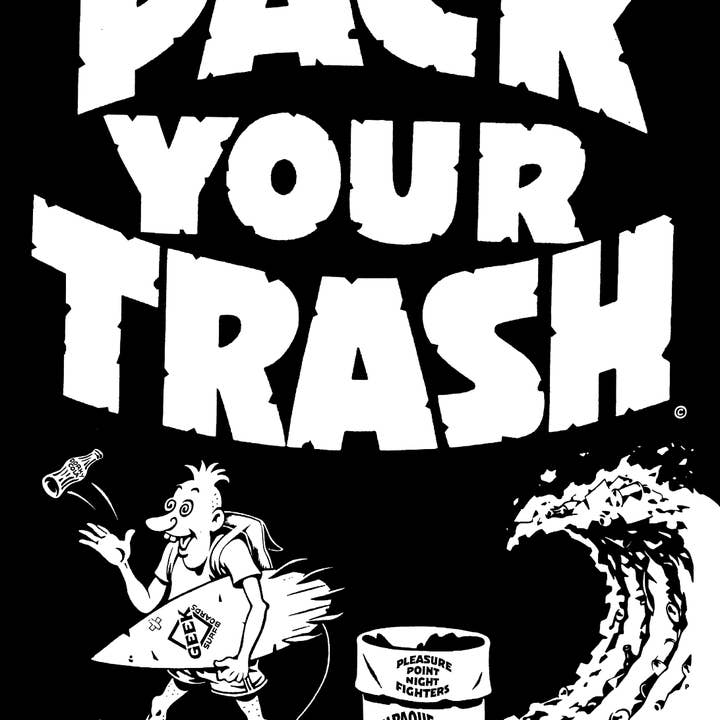 Autocollants - Préparez votre poubelle © Autocollants 5 « x3,5" = FORMAT DE POCHE pour la vente par Pack Your Trash