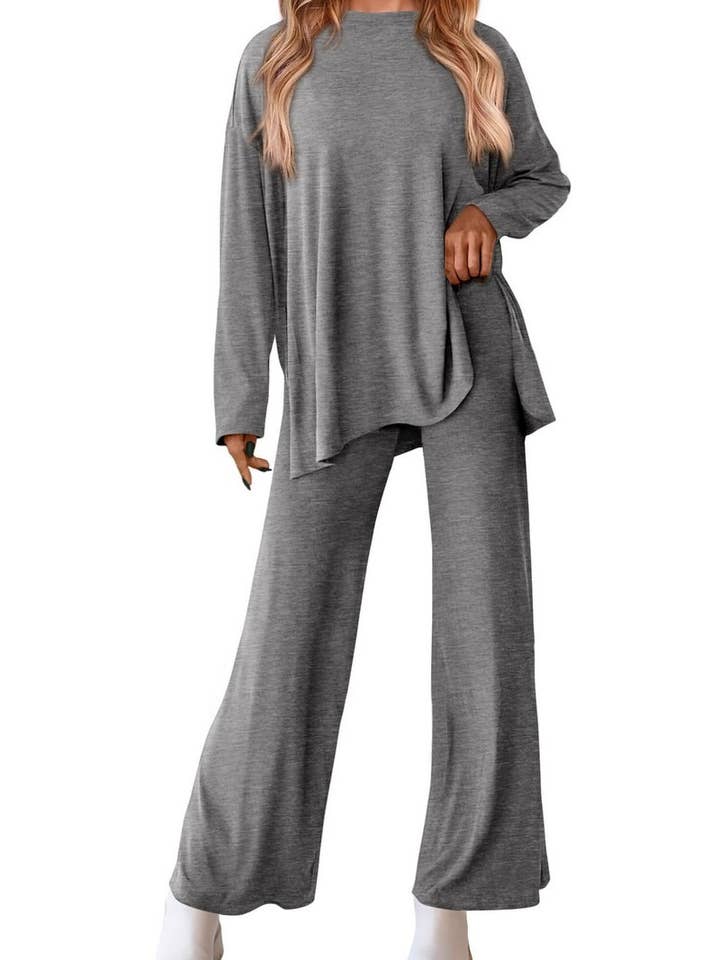 NINEXIS - Wholesale Top & Pant Set (NOT Loungewear) - Women's - CWSTB00483_2025 KNIT LOUNGE SET WOMEN 2 PIECE CASUAL OUTFITS2