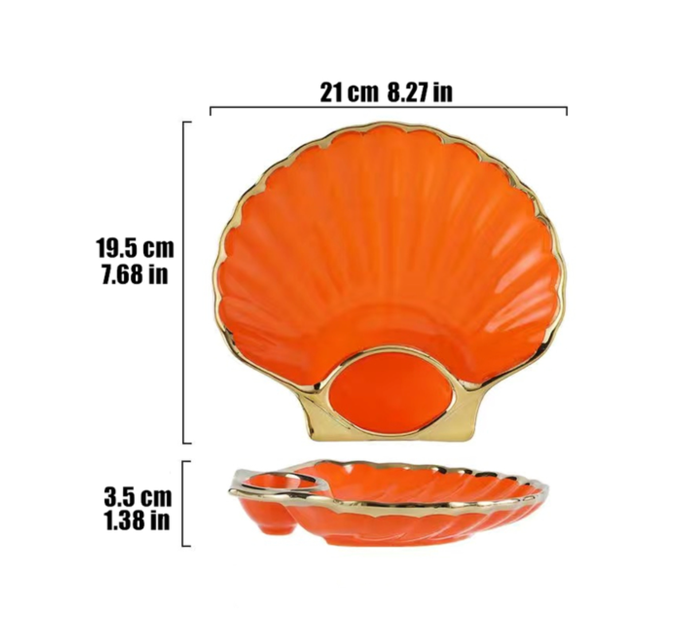 Homerely (We Cover All Import Duties) - Wholesale Dinner Plate - 8 inch Shell Ceramic Dinner Plate2