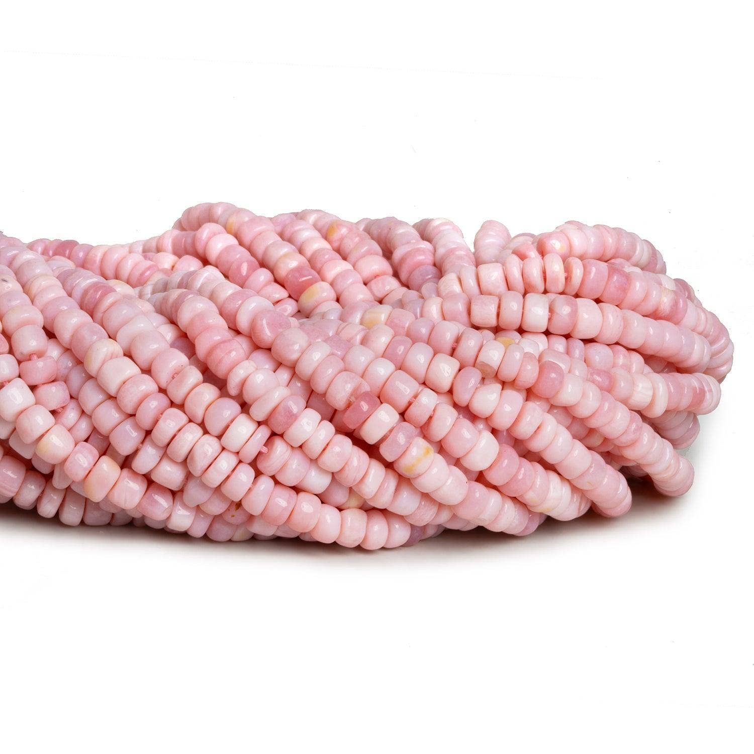 The Bead Traders - Vente Perle - Heishis uni en opale rose de 5 mm, 12 pouces, 100 perles1