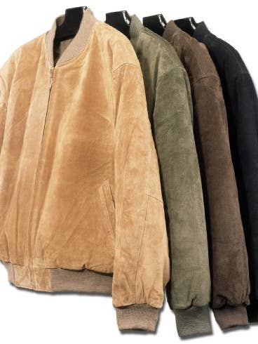 REED Herren Baseballjacke aus Veloursleder (Importiert) für den Großhandel von Reed