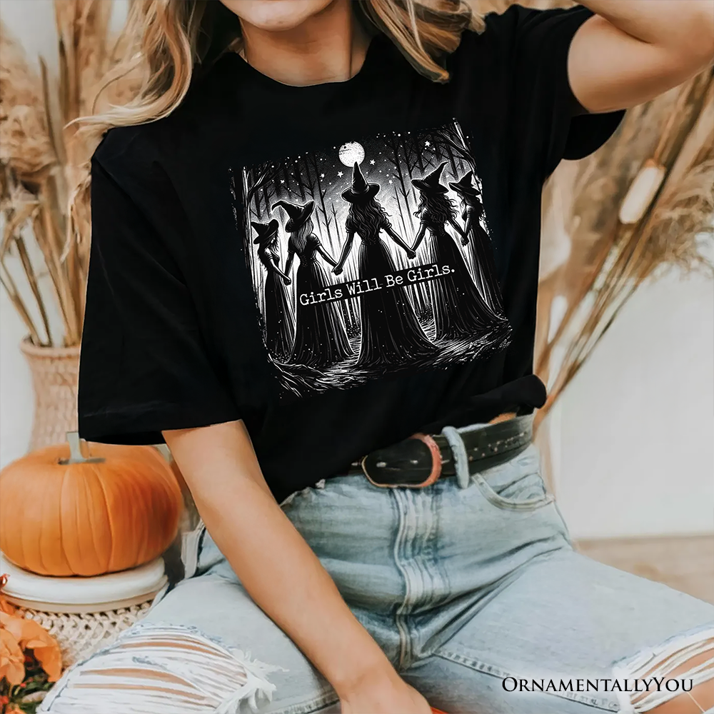Black Girls Will Be Girls T-Shirt, Spooky Witch Coven Tee  for wholesale on Faire4
