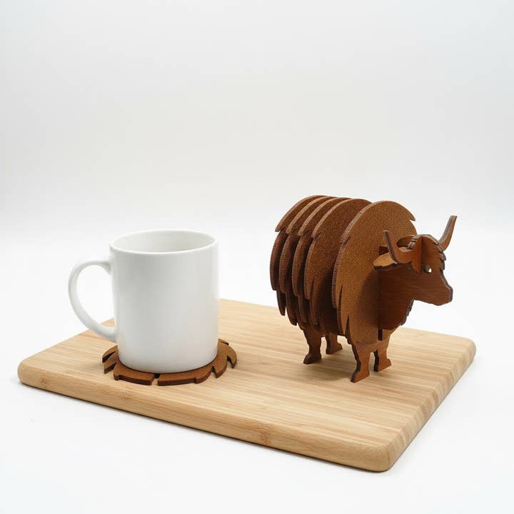 Filtunderlägg med höglandsko-set med träställ för wholesale av MCS