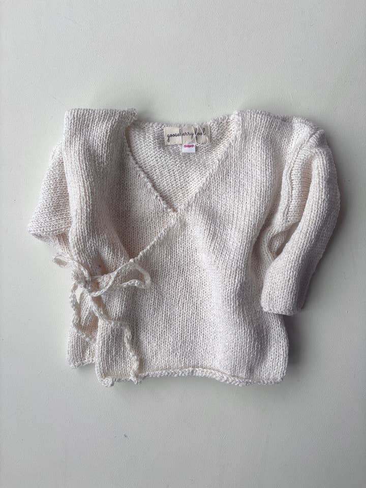 Eri Silk baby wrap cardigan for wholesale by Gooseberry fool