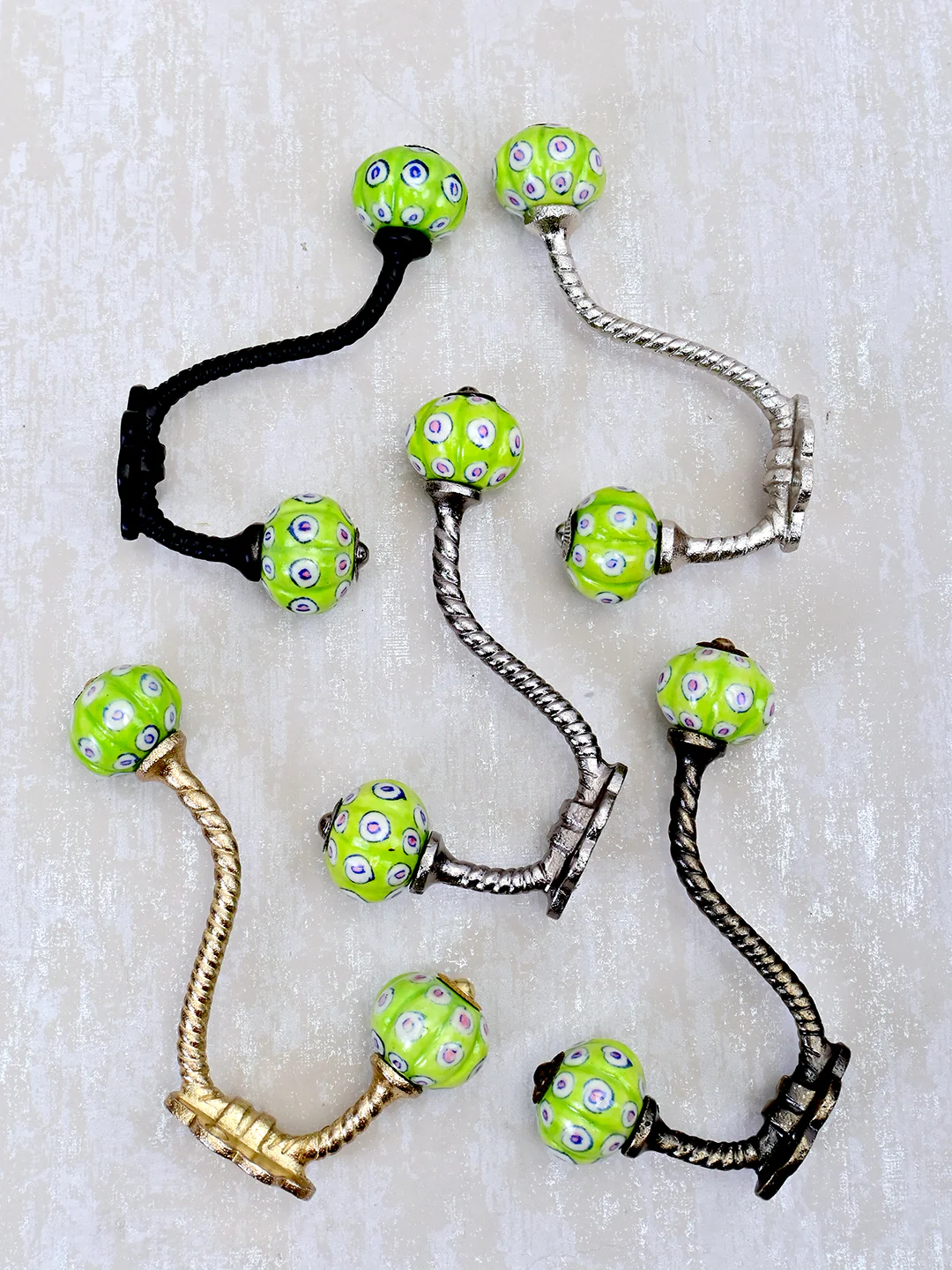 KNOBCO - Wholesale Wall Hook - Lime Green Cabinet Knob With Metal Wall Hanger
3