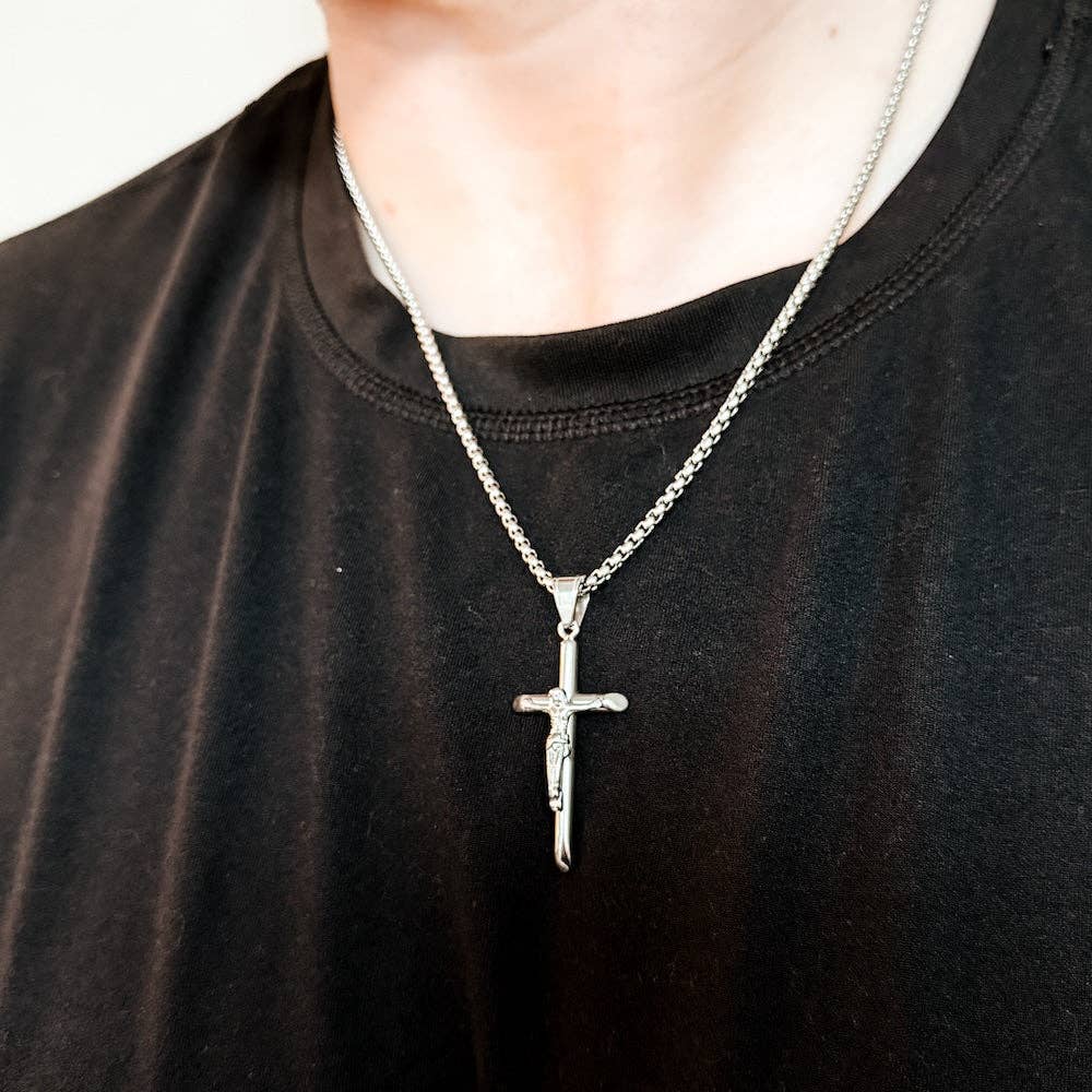 Pretty Simple - Wholesale Pendant/Charm Necklace - Luca L'uomo Mens Collection Cross Necklace3