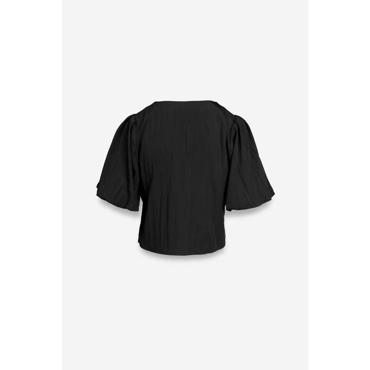 Naked Zebra - Wholesale Blouse - Women's - Puff Sleeve Button Up Blouse8