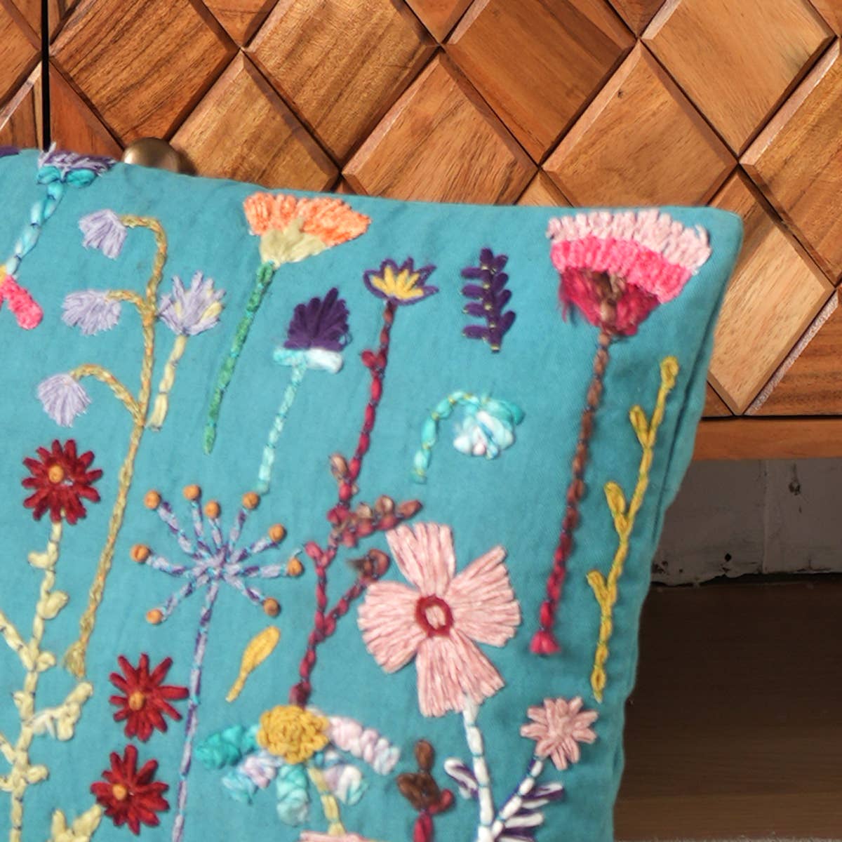 ExpoBazaar – Almofada decorativa/de sofá por atacado – Almofada Lombar | Almofada Decorativa Bordada em Algodão 16X24"3