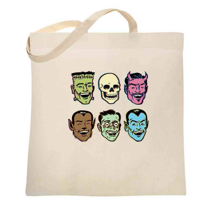 Bolso de mano retro Monster Party Zombie para Halloween, estilo vintage para venta al por mayor de Pop Threads