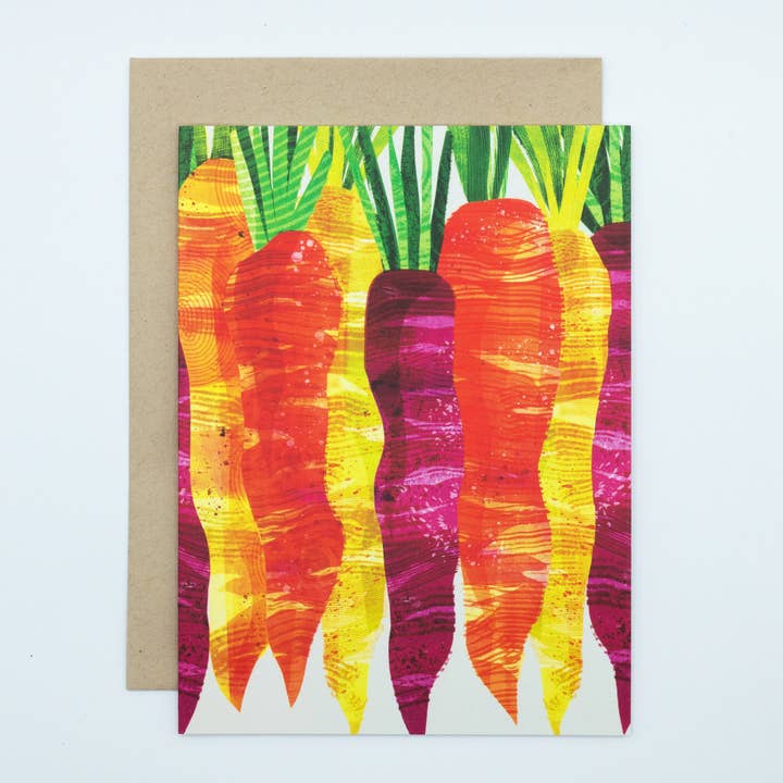 Carrot Greeting Card for wholesale by Astrid Weguelin Illustration