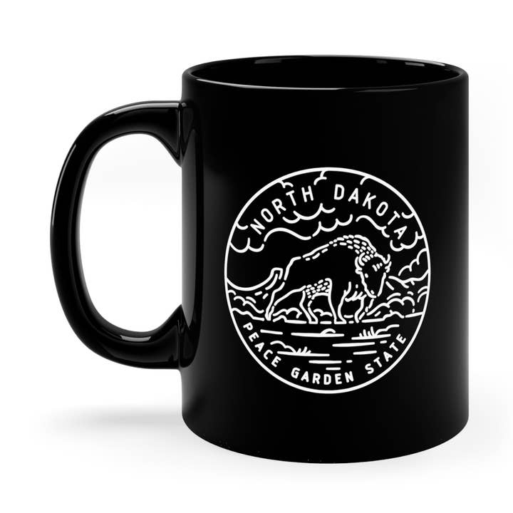Mug en céramique North Dakota State Motto pour la vente par The Northwest Store