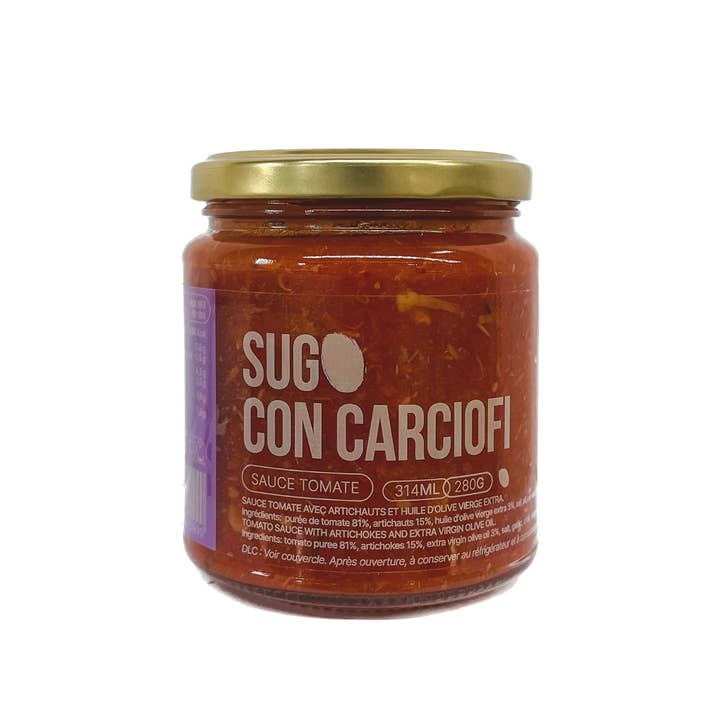 Sugo med artiskokker - Tomatsauce med artiskokker og ekstra jomfru olivenolie (280g) for engroshandel hos OLIO DI SERRA