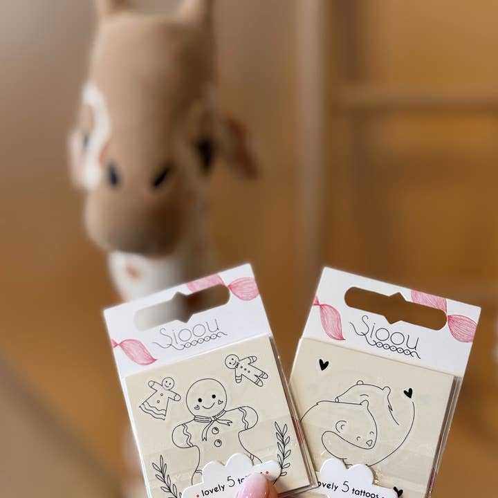 Sioou - Wholesale Temporary Tattoo - Tatouage éphémère pour Noël : Pain d'épices x51