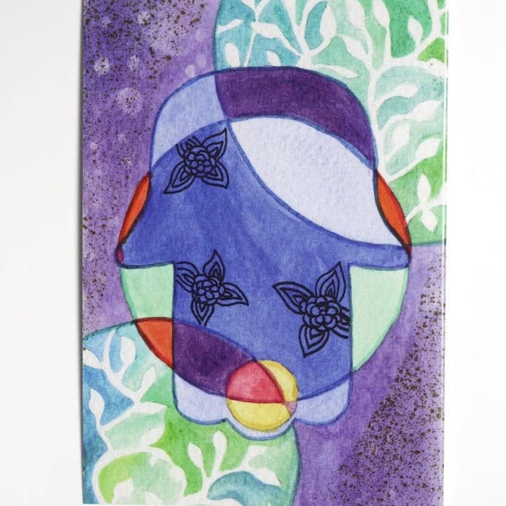 Hamsa- Tree of life Greeting Card for wholesale by Art by Diama