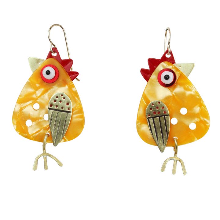 Chick Earrings for wholesale by Chickenscratch