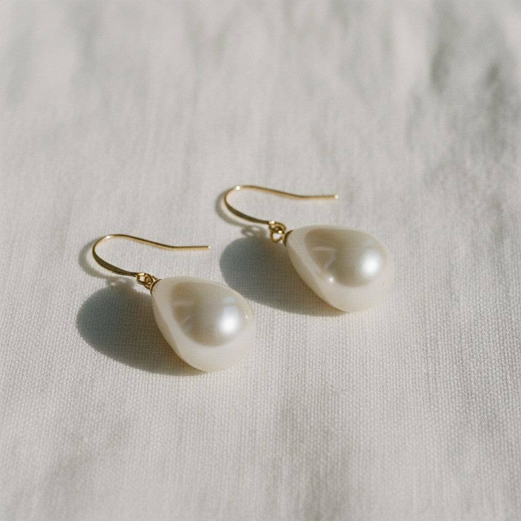 Ellemadera - Vente Boucles d'oreilles pendantes - Boucles d'oreilles goutte d'eau en perles baroques1