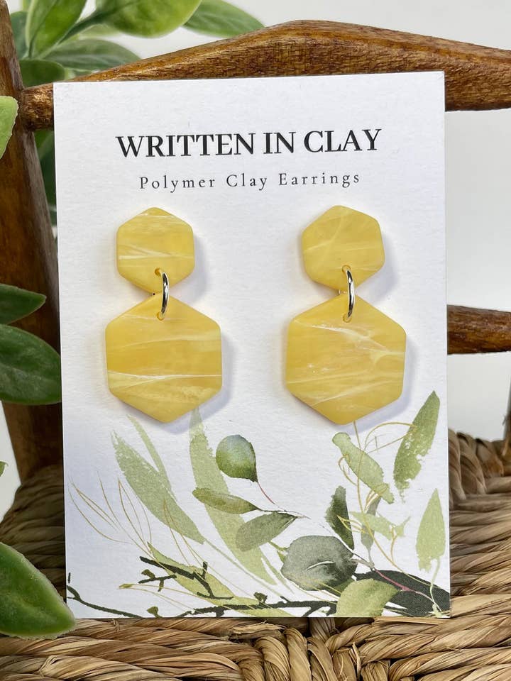 Life is a Dream Hexagons in Yellow for wholesale by Written In Clay