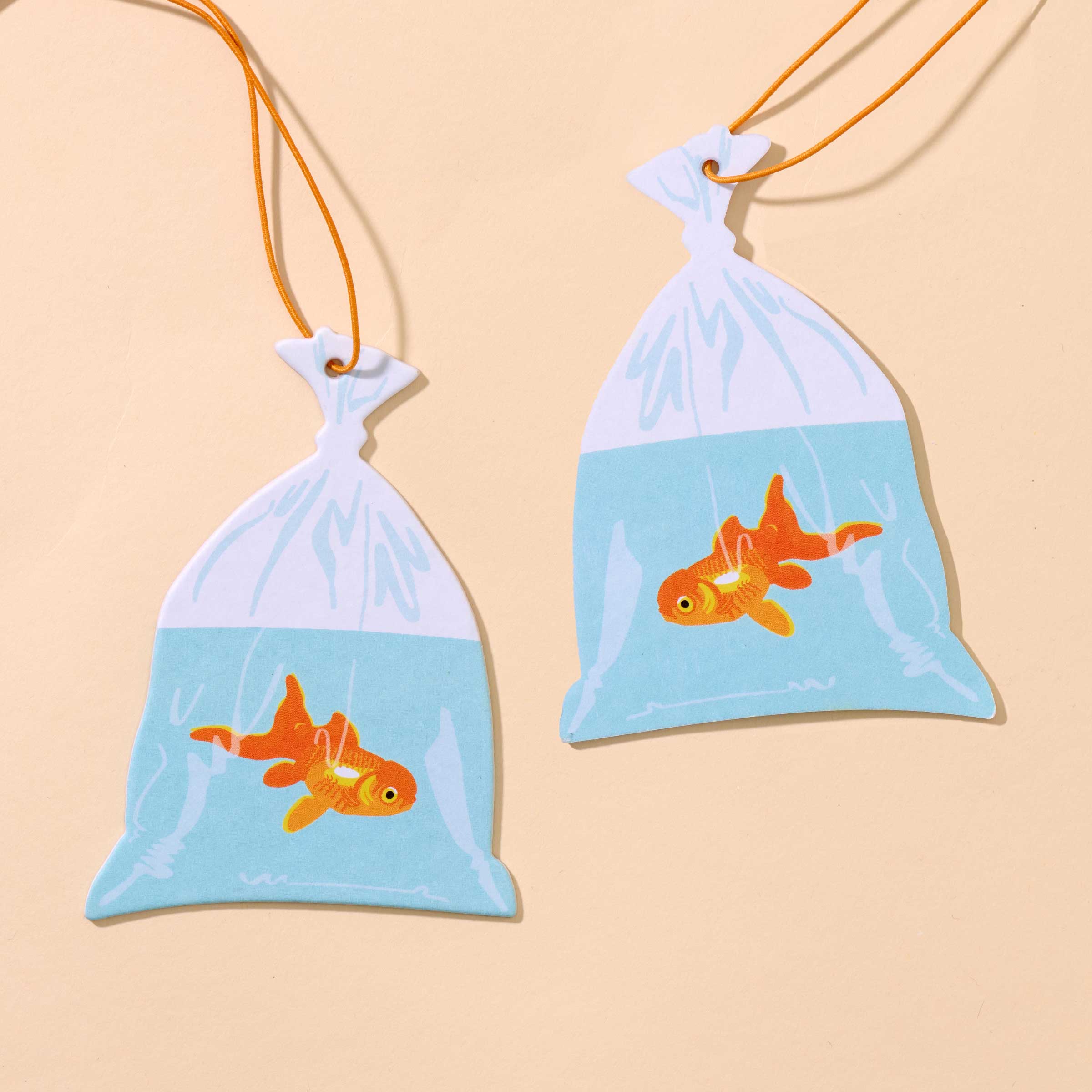 And Here We Are - Wholesale Air Freshener - Goldfish in a Bag Air Freshener - Rain Scent - Summer, County Fair, Pet, Fish - Stocking stuffer, Holiday, Gift Guide1