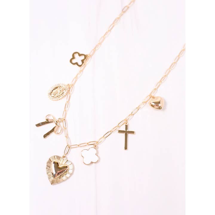 Caroline Hill - Wholesale Pendant/Charm Necklace - AnnaLynne Charm Necklace GOLD
