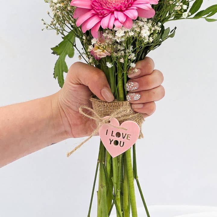 I Love You Heart Bouquet Charm for wholesale by LaFilleCreative