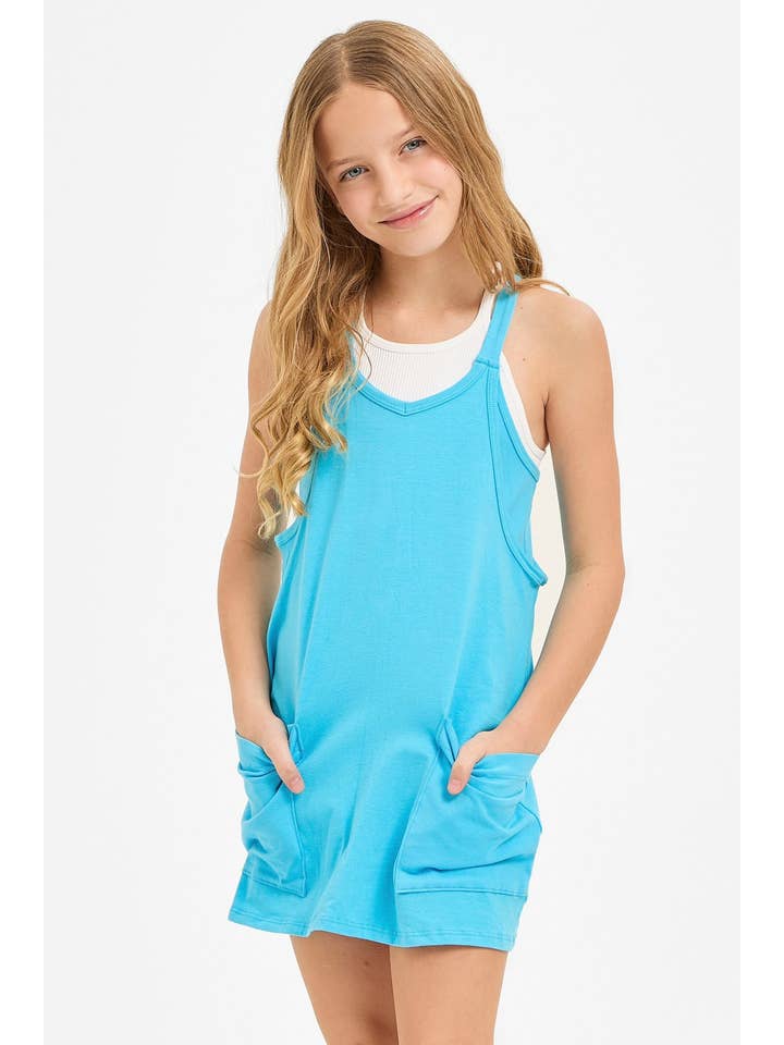 Good Girl - Wholesale Dress - Kids - Relaxed Tank Dress with Built-In Romper Lining