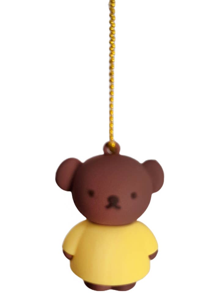 Miffy Boris Bear Rubber Mascot Keychain 2.0 in Yellow for wholesale by LASR