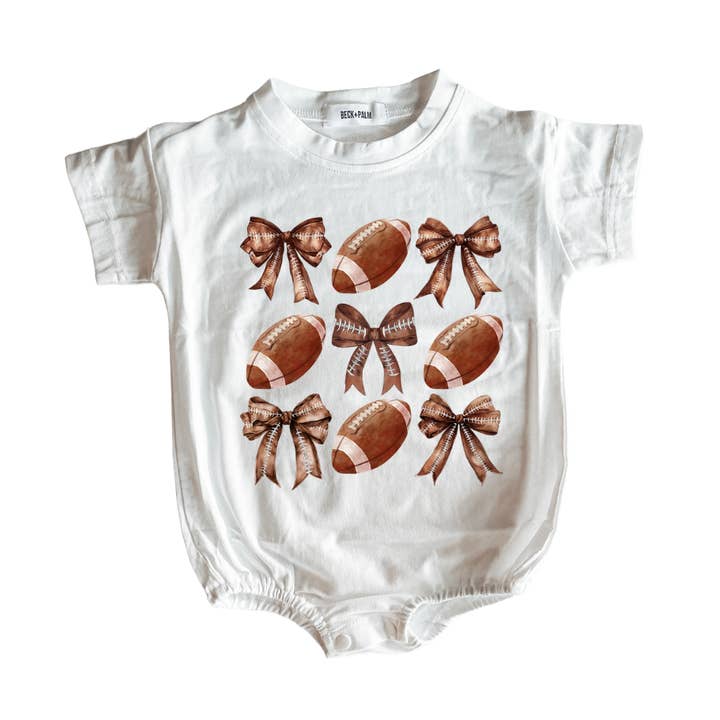 Football + Bows for wholesale by Beck + Palm