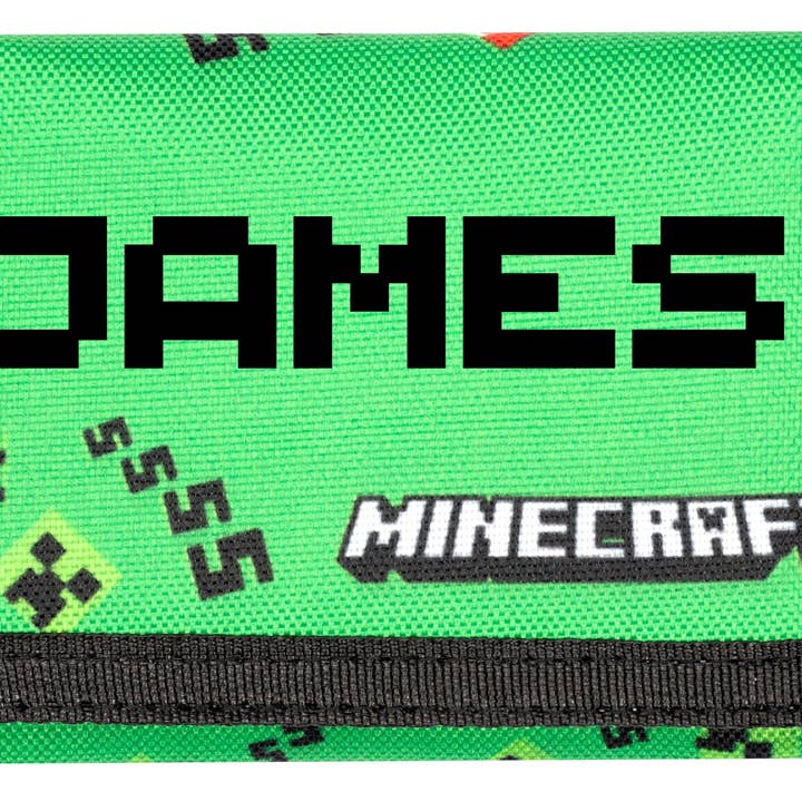 Minecraft Personalised Kids Wallet - Green for wholesale by Fringoo Group Ltd