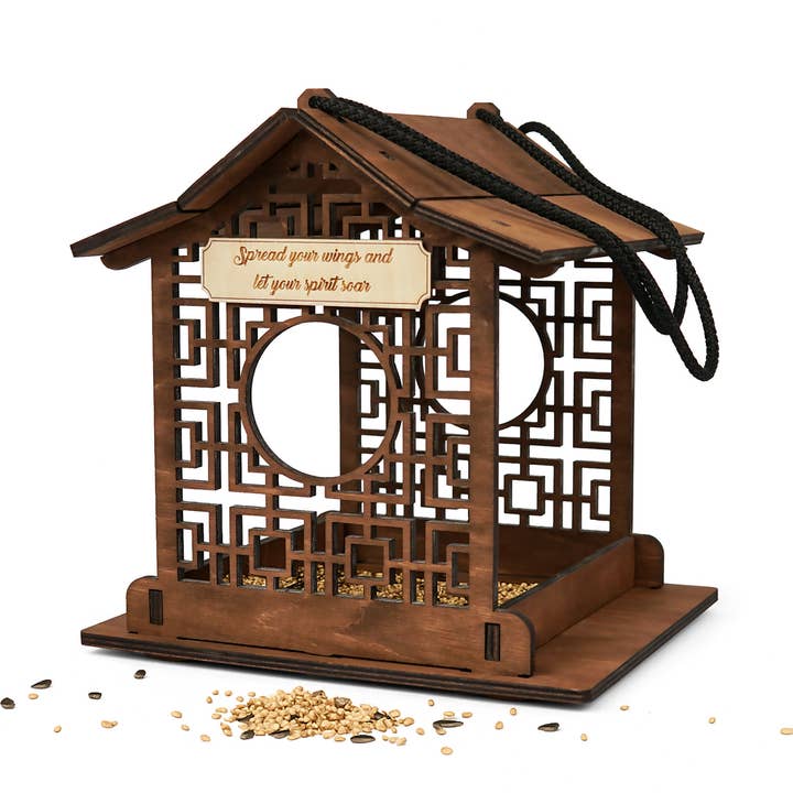 Decorative Wooden Bird Feeder for Outdoor Areas, Balconies for wholesale by PromiDesign