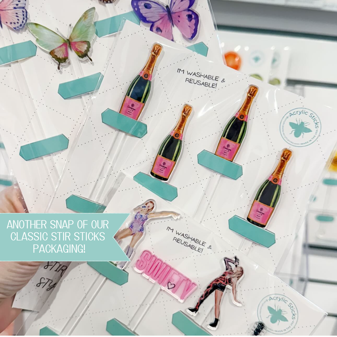 XO ACRYLICS | ACRYLIC STICKS - Venta al por mayor Varitas para bebidas - PALITOS DE AGITACIÓN ACRÍLICOS YORKIE4