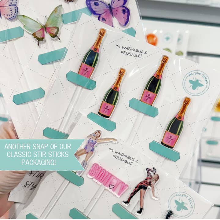XO ACRYLICS | ACRYLIC STICKS - Wholesale Drink Stirrer - YORKIE ACRYLIC STIR STICKS4