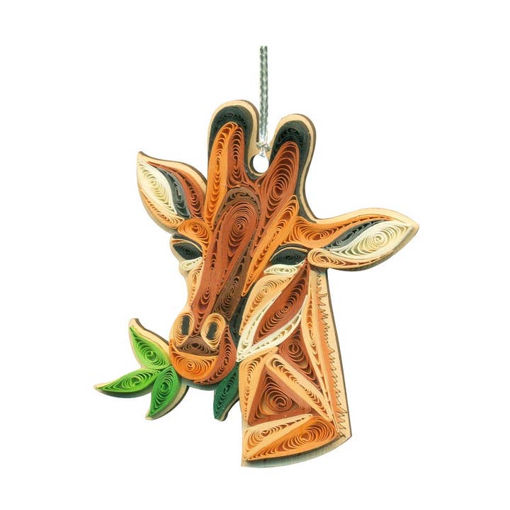 Decorazione a forma di giraffa Quilling per la vendita all'ingrosso da parte di Poppin Cards and Gifts