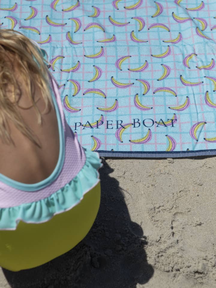 Asciugamano da spiaggia grande con stampa di banane per la vendita all'ingrosso da parte di Paperboat
