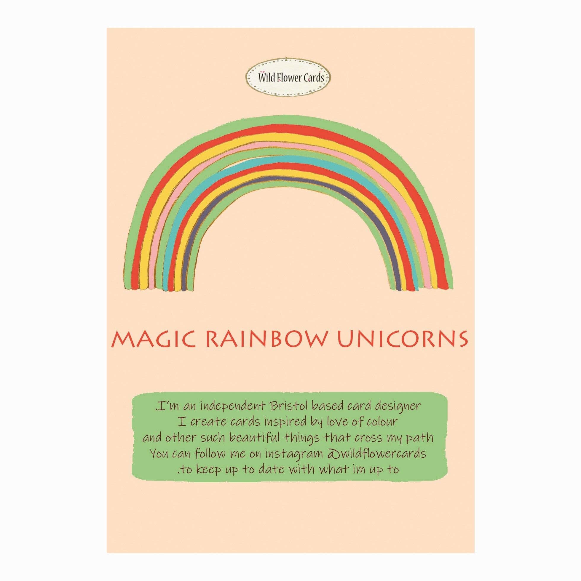Wildflower cards - Vendita all'ingrosso Biglietti di auguri generici - Carta Unicorni e arcobaleni1