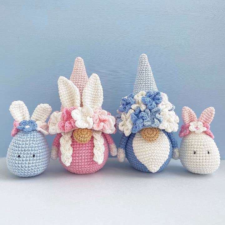 Anh2 LTD - Vendita all'ingrosso Decorazioni da tavolo - Gnomo a forma di coniglietto pasquale lavorato all'uncinetto, uovo di Pasqua, decorazione per cesto di Pasqua8