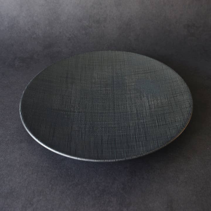 Onyx Whisper – Mino ware 27.5cm Plate for wholesale by HARMONY NIPPON