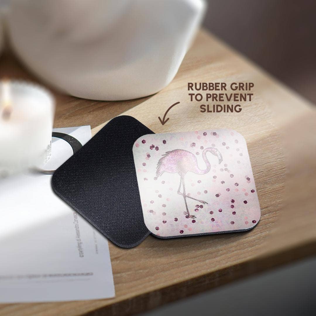 3dRose - Wholesale Coasters - 3dRose, Image of Shimmering And Glittering Flamingo Bird, Coaster10