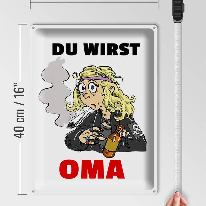 Femer - Wholesale Sign - Tin sign saying 30x40 cm Du werden OMA metal decorative sign4