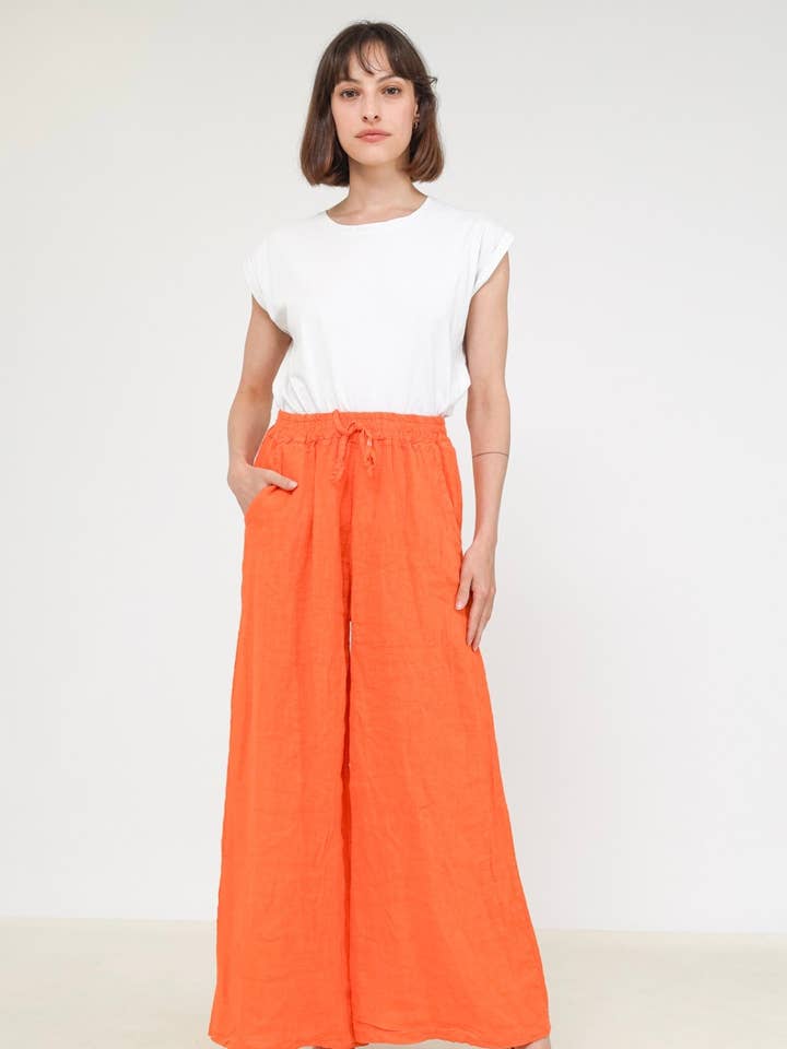 5299 100% LINEN PANTS BEST SELLER, SPRINT SUMMER CLOTH for wholesale by LINEN & COTTON HOUSE