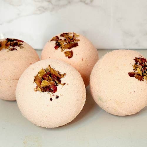 Bombe de Bain au Lait de Chèvre Rose pour la vente par Muscadine Creek Creamery L.L.C