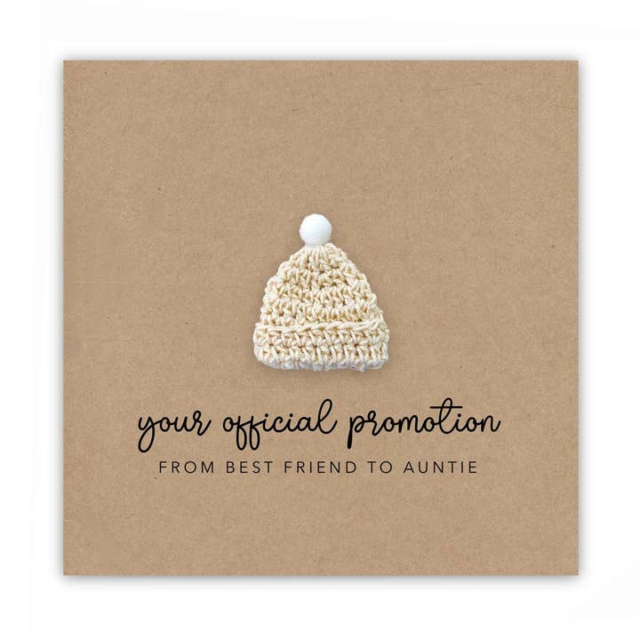 Pregnancy Announcement Card, Your Official Promotion Notice for wholesale by Fifi's Handcrafted