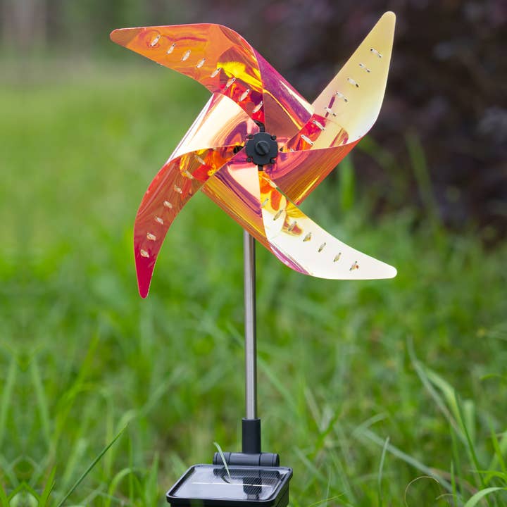 Set of 2 Solar-powered Garden Wind Spinners for wholesale by EP Design Lab