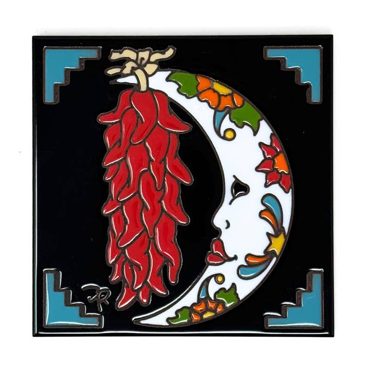 Talavera Moon Chile Ristra Tile (8995A for wholesale by Earthtones Tile