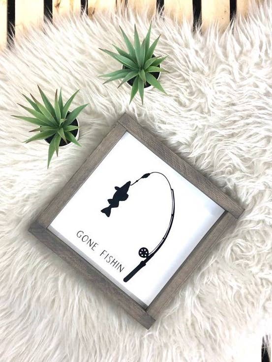Gone Fishin for wholesale by Wooden Arrow Designs