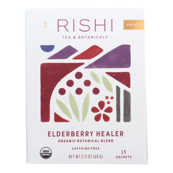 Rishi - Tea Elderberry Healer - Case Of 6-15 Bag for wholesale by Everyday Supply Co