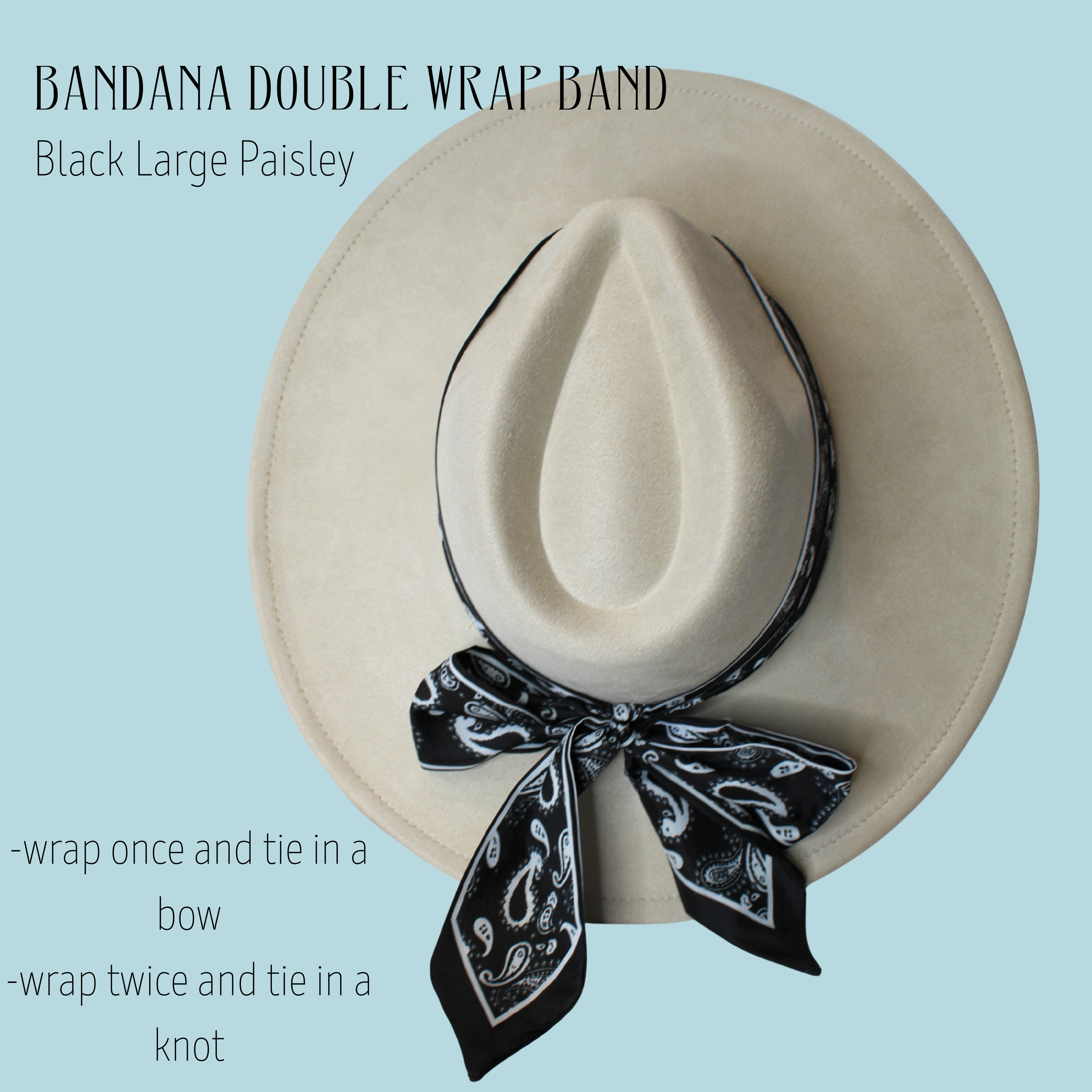 Wildflowers and Barley - Wholesale Hat Accessory - Women's - Bandana Double Wrap Hat Bands4